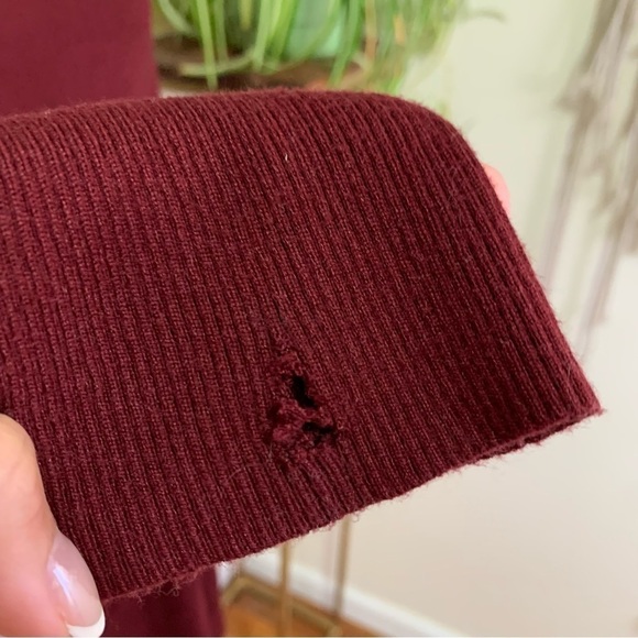 Josie Natori Cowl Neck Tunic Sweater in Wine sz M - Picture 4 of 6